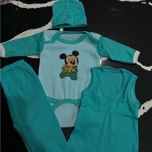 Disney Mickey Mouse Aqua Baby Boy Set